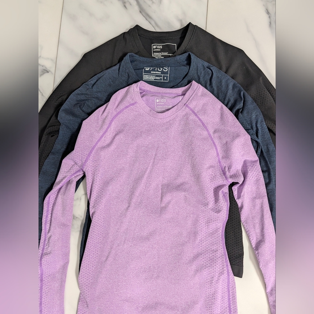 Figs Set Of 3 Seamless Longsleeve Underscrub *Like New*
